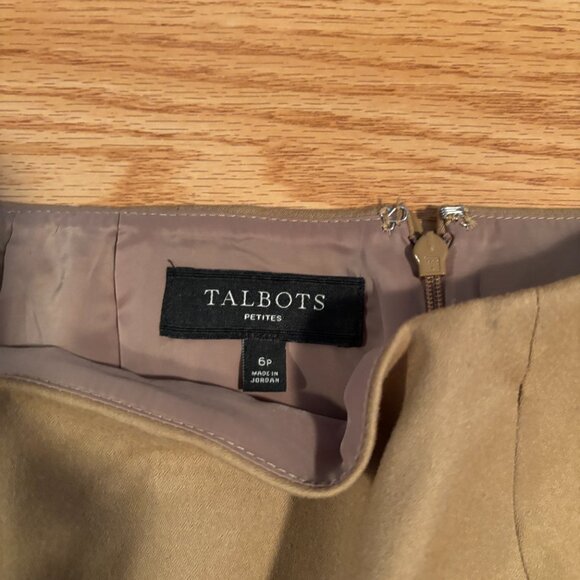 Talbots lined beige skirt - Picture 4 of 4
